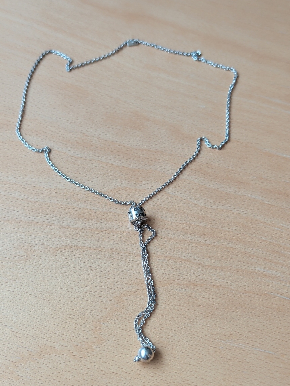 Sterling Silver Drop Pendant Y-Necklace - Women Jewelry